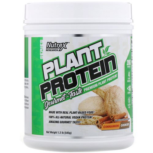 Nutrex Research, Natural Series, Plant Protein, Cinnamon Cookies, 1.2 lb (545 g) Review
