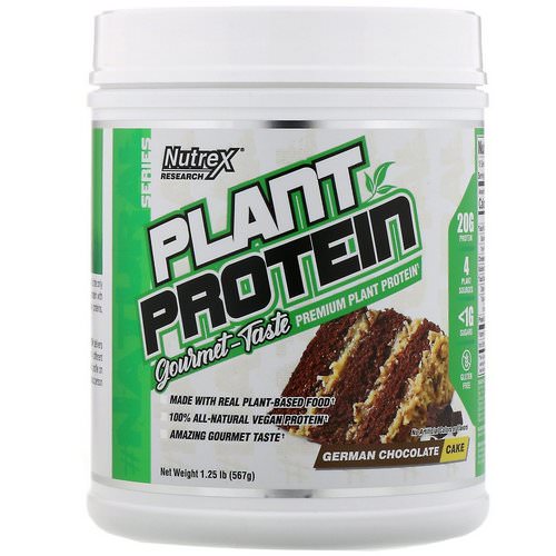 Nutrex Research, Natural Series, Plant Protein, German Chocolate Cake, 1.25 lb (567 g) Review