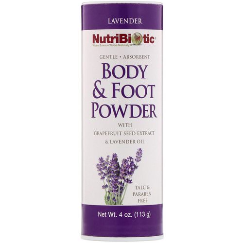 NutriBiotic, Body & Foot Powder with Grapefruit Seed Extract & Lavender Oil, Lavender, 4 oz (113 g) Review