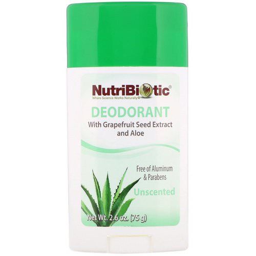 NutriBiotic, Deodorant, Unscented, 2.6 oz (75 g) Review