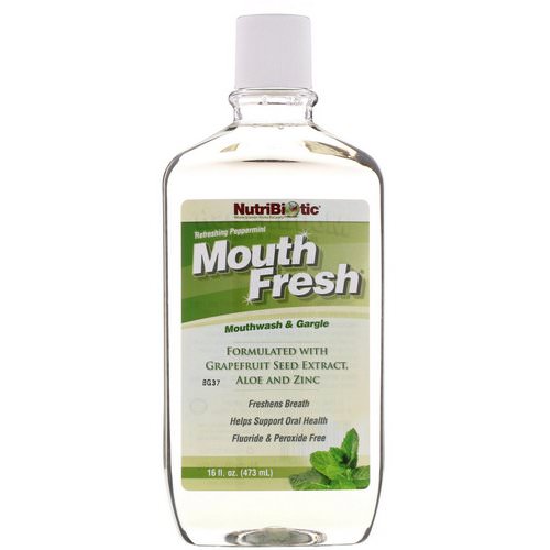 NutriBiotic, Mouth Fresh, Mouthwash & Gargle, Refreshing Peppermint, 16 fl oz (473 ml) Review
