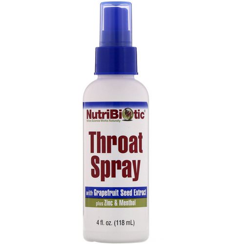 NutriBiotic, Throat Spray with Grapefruit Seed Extract plus Zinc & Menthol, 4 fl oz (118 ml) Review