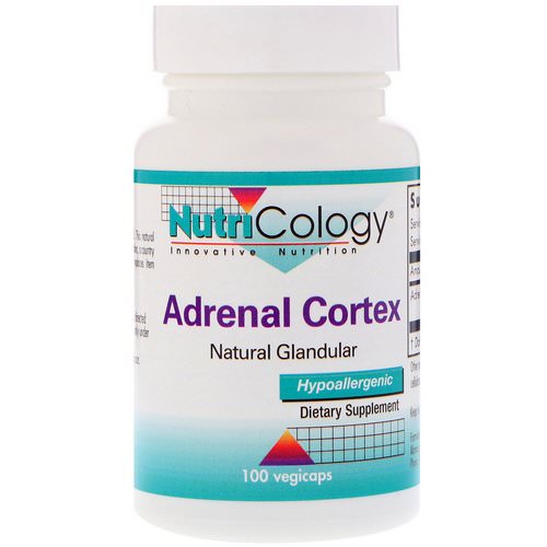 Nutricology, Adrenal Cortex, Natural Glandular, 100 Vegicaps Review