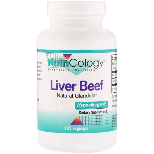 Nutricology, Liver Beef, Natural Glandular, 125 Vegiecaps Review