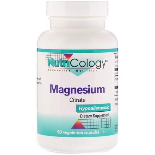 Nutricology, Magnesium Citrate, 90 Vegetarian Capsules Review