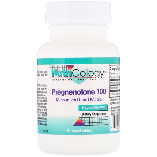 Nutricology, Pregnenolone 100, 60 Scored Tablets Review