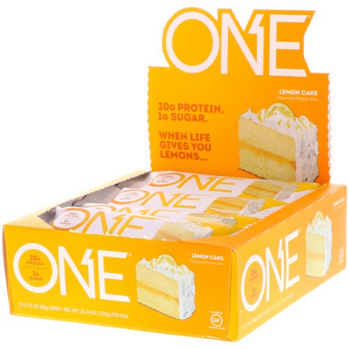 One Brands, One Bar, Lemon Cake, 12 Bars, 2.12 oz (60 g) Each Review