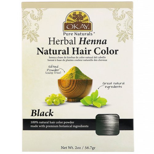 Okay, Herbal Henna Natural Hair Color, Black, 2 oz (56.7 g) Review