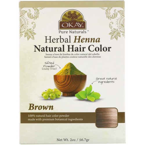 Okay, Herbal Henna Natural Hair Color, Brown, 2 oz (56.7 g) Review