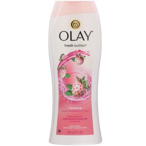Olay, Fresh Outlast Body Wash, Cooling White Strawberry & Mint, 22 fl oz (650 ml) Review