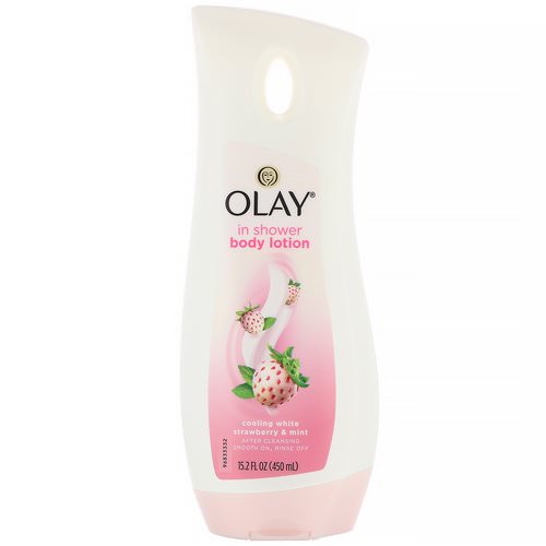 Olay, In-Shower Body Lotion, Cooling White Strawberry & Mint, 15.2 fl oz (450 ml) Review