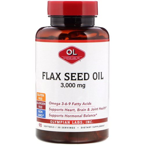 Olympian Labs, Flax Seed Oil, 3,000 mg, 90 Softgels Review