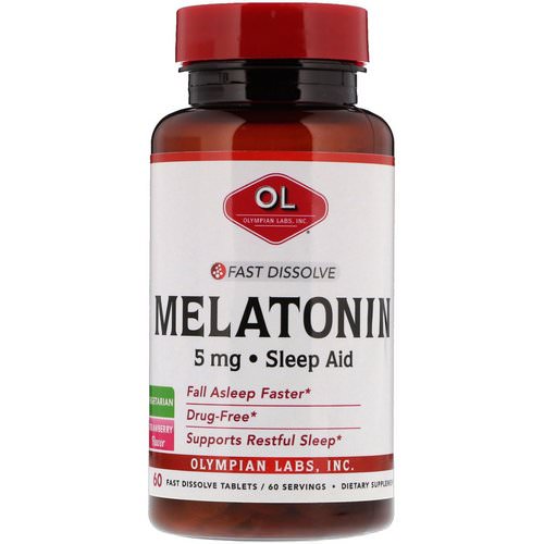 Olympian Labs, Melatonin, Fast Dissolve, Strawberry Flavor, 5 mg, 60 Fast Dissolve Tablets Review