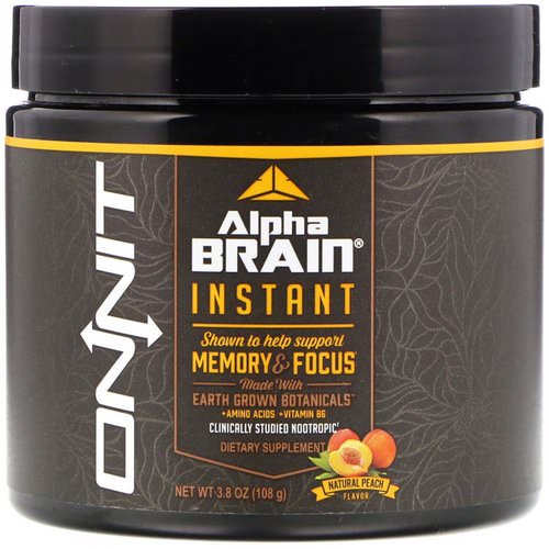 Onnit, Alpha Brain Instant, Memory & Focus, Natural Peach Flavor, 3.8 oz (108 g) Review