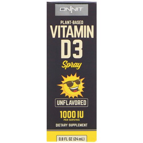 Onnit, Vitamin D3 Spray, Unflavored, 1000 IU, 0.8 fl oz (24 ml) Review