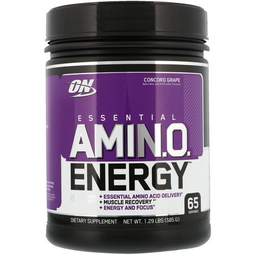Optimum Nutrition, Essential Amin.O. Energy, Concord Grape, 1.29 lbs (585 g) Review