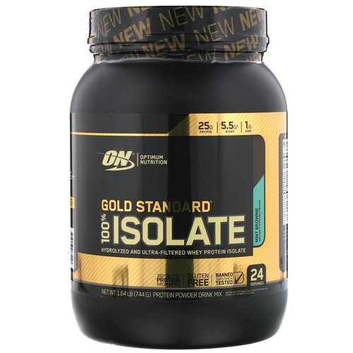 Optimum Nutrition, Gold Standard, 100% Isolate, Mint Brownie, 1.64 lb (744 g) Review