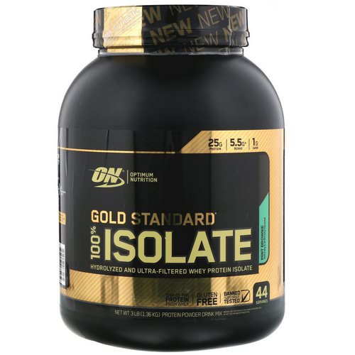 Optimum Nutrition, Gold Standard, 100% Isolate, Mint Brownie, 3 lb (1.36 kg) Review