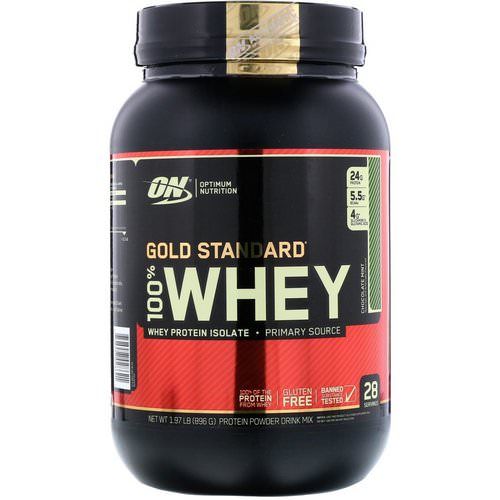 Optimum Nutrition, Gold Standard, 100% Whey, Chocolate Mint, 1.97 lb (896 g) Review