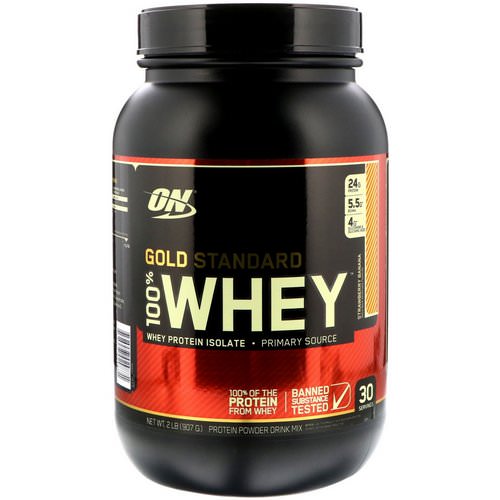 Optimum Nutrition, Gold Standard, 100% Whey, Strawberry Banana, 2 lbs (907 g) Review