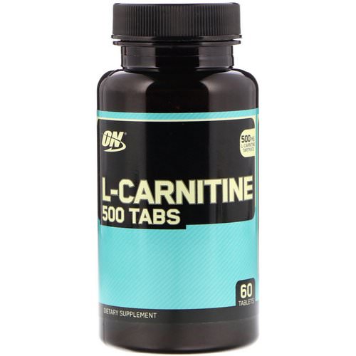 Optimum Nutrition, L-Carnitine 500 Tabs, 500 mg, 60 Tablets Review