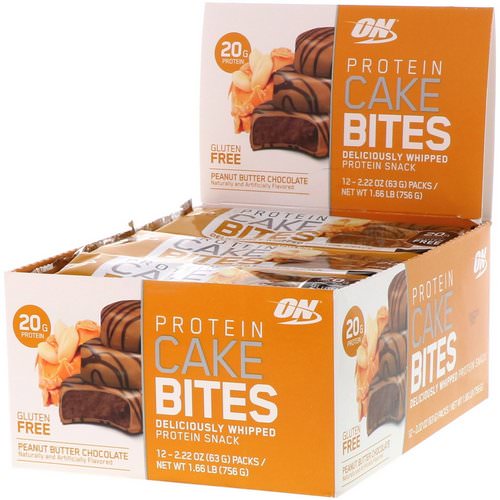 Optimum Nutrition, Protein Cake Bites, Peanut Butter Chocolate, 12 Bars, 2.22 oz (63 g) Each Review