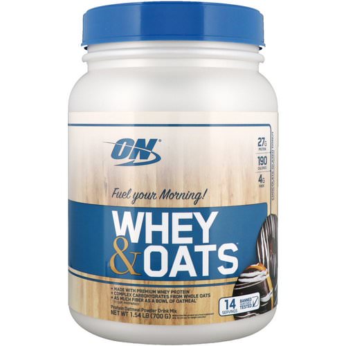Optimum Nutrition, Whey & Oats, Chocolate Glazed Donut, 1.54 lb (700 g) Review