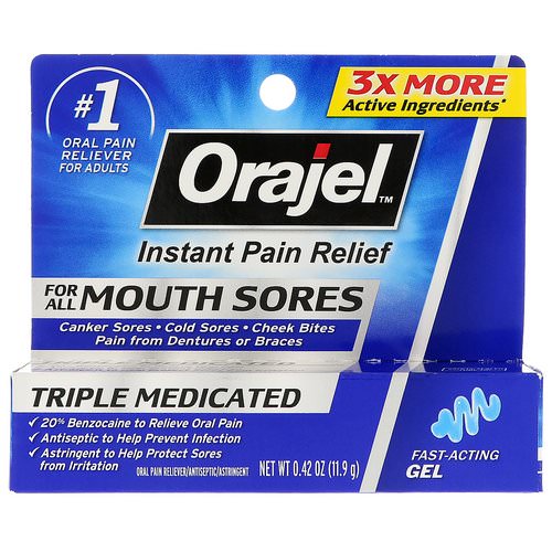Orajel, Instant Pain Relief For All Mouth Sores Fast - Acting Gel, 0.42 oz (11.9 g) Review