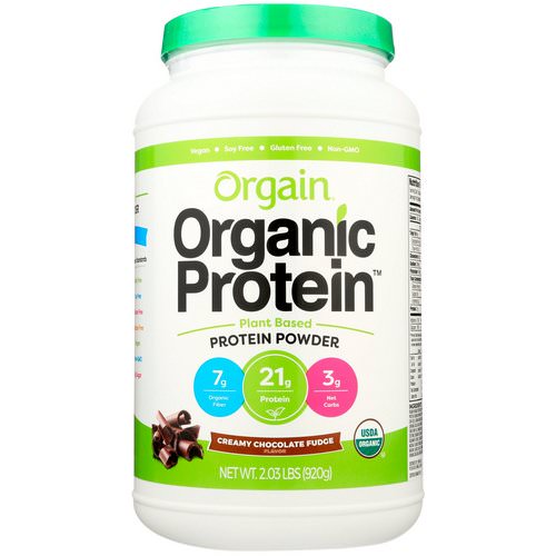 Orgain, Organic Protein Powder, Plant Based, Creamy Chocolate Fudge, 2.03 lbs (920 g) Review