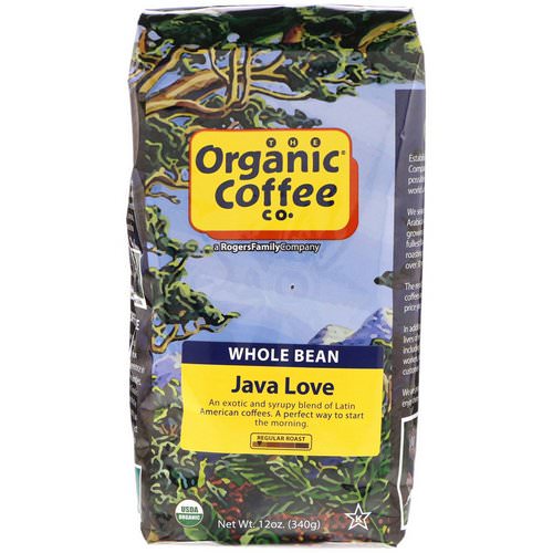 Organic Coffee Co, Java Love, Whole Bean Coffee, Regular Roast, 12 oz (340 g) Review