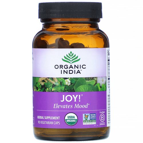 Organic India, Joy! Elevates Mood, 90 Vegetarian Caps Review