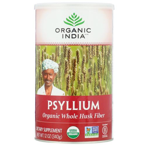 Organic India, Psyllium, Organic Whole Husk Fiber, 12 oz (340 g) Review