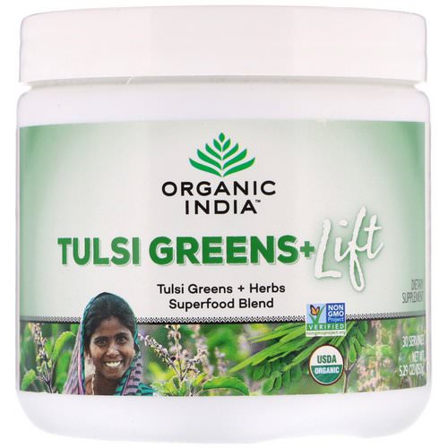 Organic India, Tulsi Greens+ Lift, Superfood Blend, 5.29 oz (150 g) Review