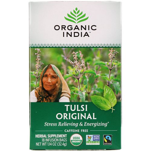 Organic India, Tulsi Tea, Original, Caffeine-Free, 18 Infusion Bags, 1.14 oz (32.4 g) Review
