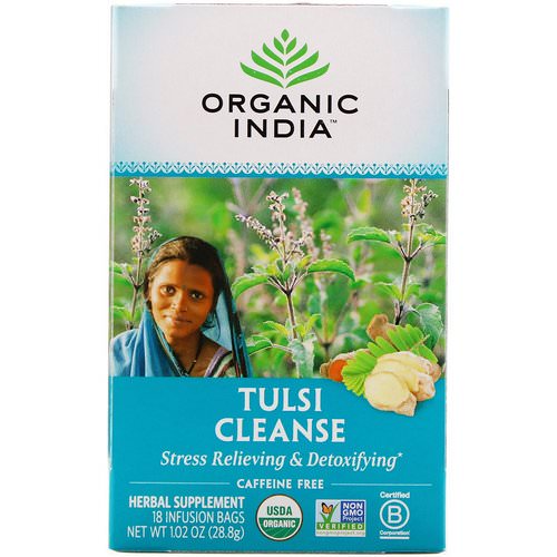 Organic India, Tulsi Tea, Cleanse, Caffeine-Free, 18 Infusion Bags, 1.02 oz (28.8 g) Review
