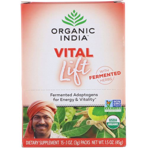 Organic India, Vital Lift, Fermented Adaptogens, 15 Packs, 0.1 oz (3 g) Each Review