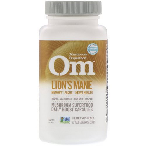Organic Mushroom Nutrition, Lions's Mane, 667 mg, 90 Vegetarian Capsules Review