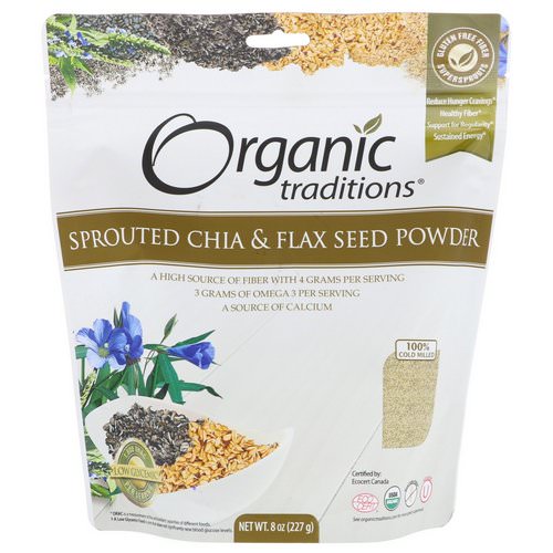 Organic Traditions, Sprouted Chia & Flax Seed Powder, 8 oz (227 g) Review