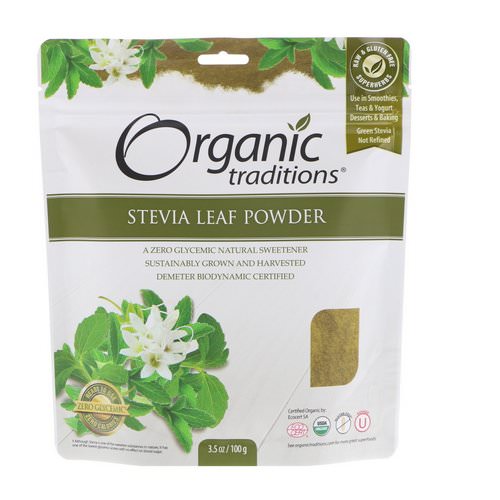Organic Traditions, Stevia Leaf Powder, 3.5 oz (100 g) Review