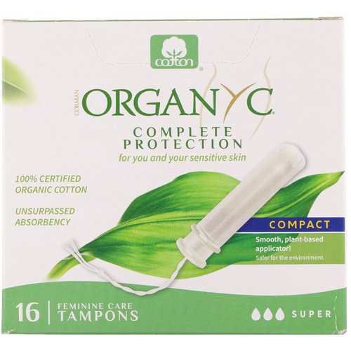 Organyc, Organic Tampons, Compact, Super Absorbency, 16 Tampons Review