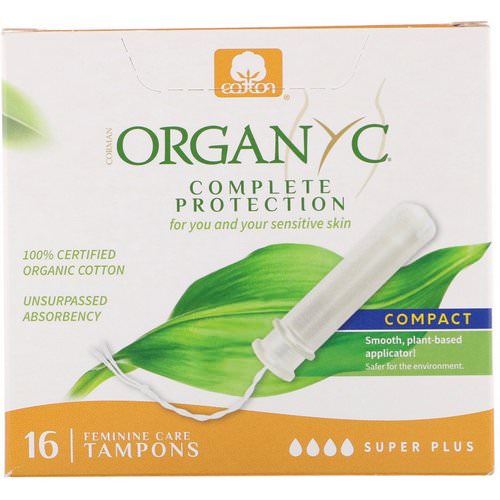 Organyc, Organic Tampons, Compact, Super Plus Absorbency, 16 Tampons Review