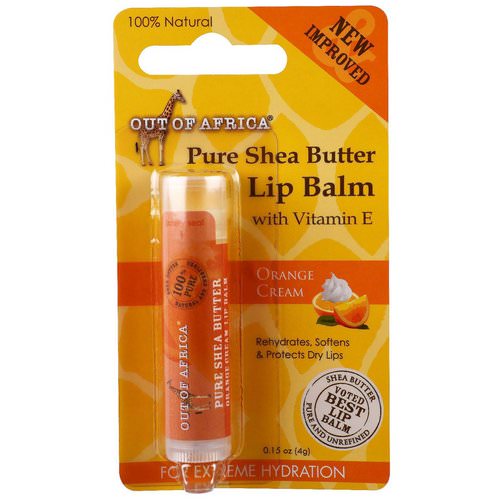 Out of Africa, Lip Balm, Pure Shea Butter, Orange Cream, 0.15 oz (4 g) Review