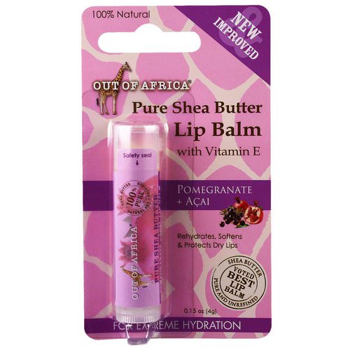Out of Africa, Lip Balm, Pure Shea Butter, Pomegranate + Acai, 0.15 oz (4 g) Review