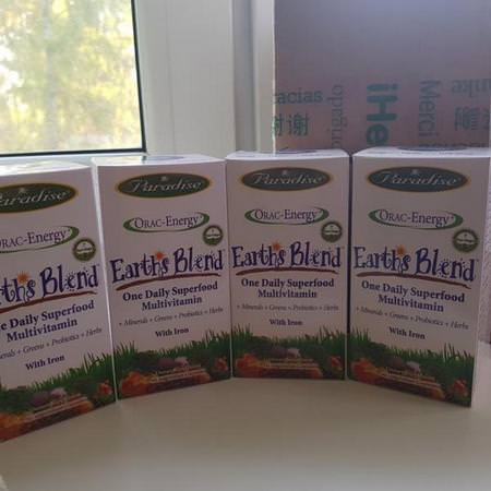 Paradise Herbs, Earth's Blend, One Daily Superfood Multivitamin, With Iron, 30 Vegetarian Capsules Review