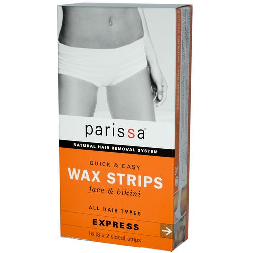 Parissa, Natural Hair Removal System, Wax Strips, Face & Bikini, 16 (8x2 Sided) Strips Review