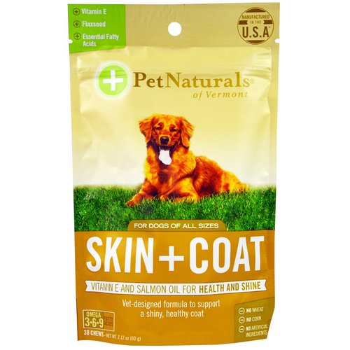 Pet Naturals of Vermont, Skin + Coat, For Dogs, 30 Chews, 2.12 oz (60g) Review