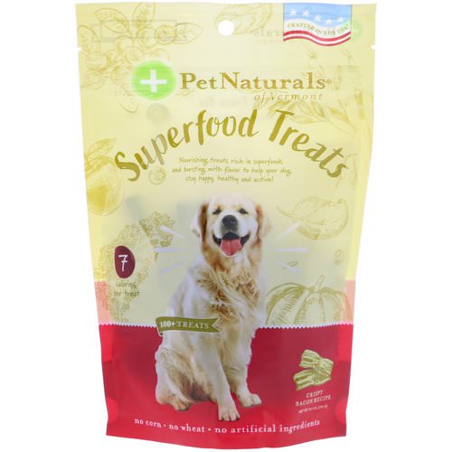 Pet Naturals of Vermont, Superfood Treats for Dogs, Crispy Bacon Recipe, 100+ Treats, 8.5 oz (240 g) Review
