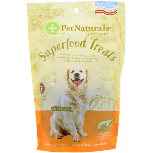 Pet Naturals of Vermont, Superfood Treats for Dogs, Homestyle Chicken Recipe, 100+ Treats, 8.5 oz (240 g) Review