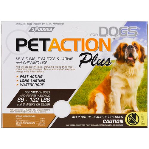 PetAction Plus, For Xlarge Dogs, 3 Doses - 0.136 fl oz Each Review