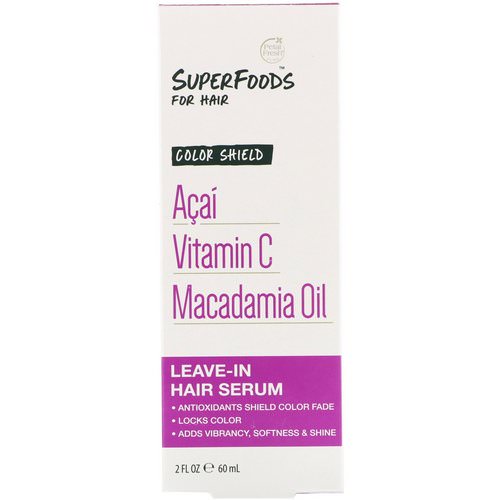 Petal Fresh, Pure, SuperFoods for Hair, Color Shield Leave-In Hair Serum, Acai, Vitamin C & Macadamia Oil, 2 fl oz (60 ml) Review